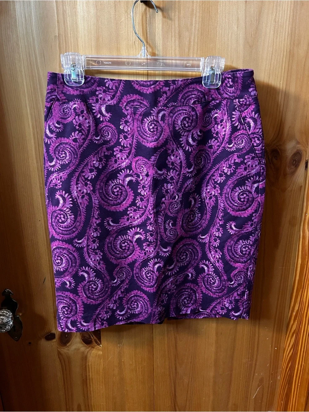 Merona Purple Paisley Pencil Skirt